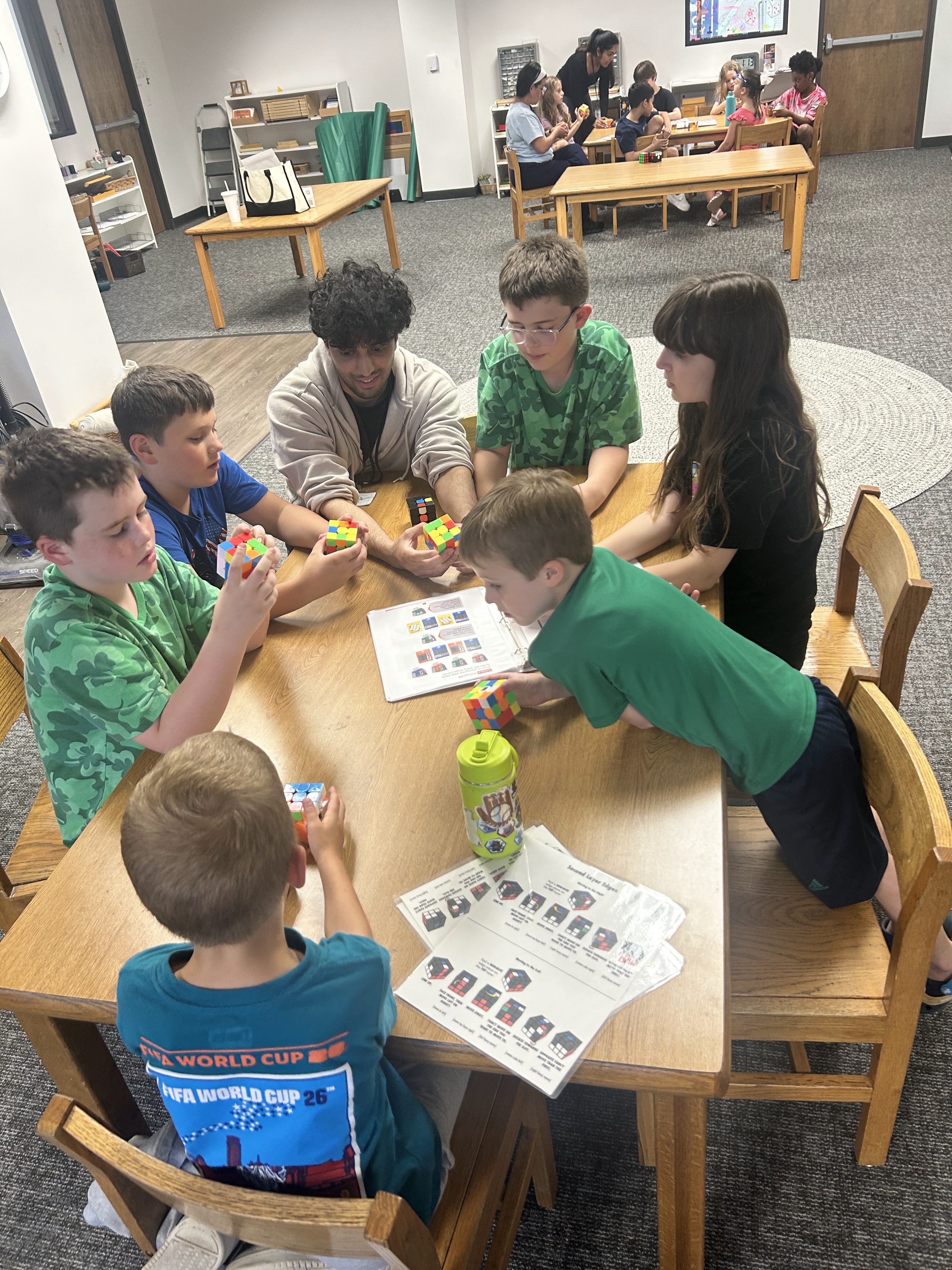 Cube Leader working with students
